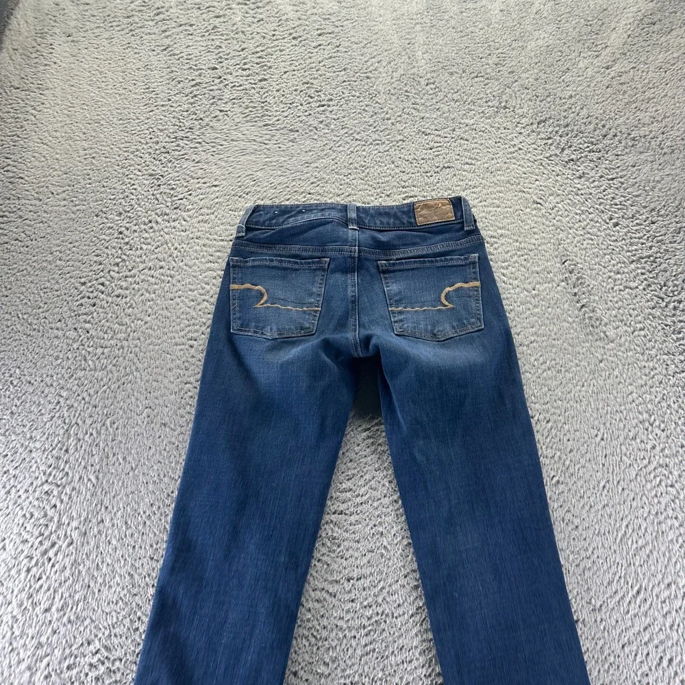 American Eagle Outfitters X4 Jeans Womens 00 Blue Denim‎ Jegging Faded Stretch